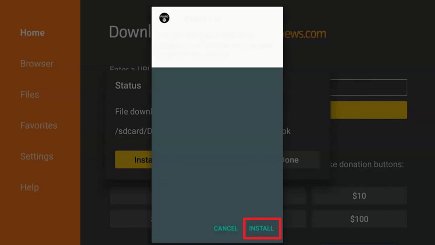 Install Pluto TV on Firestick