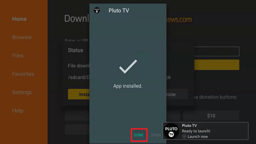 Install Pluto TV on Firestick