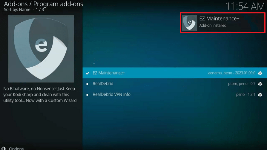 EZ Maintenance Kodi Addon