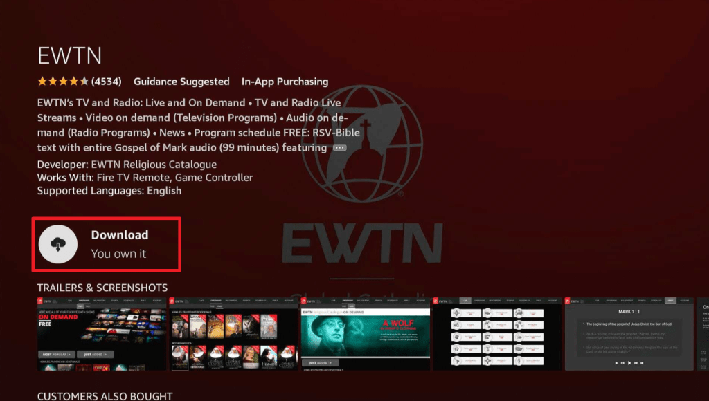 Install EWTN on Firestick