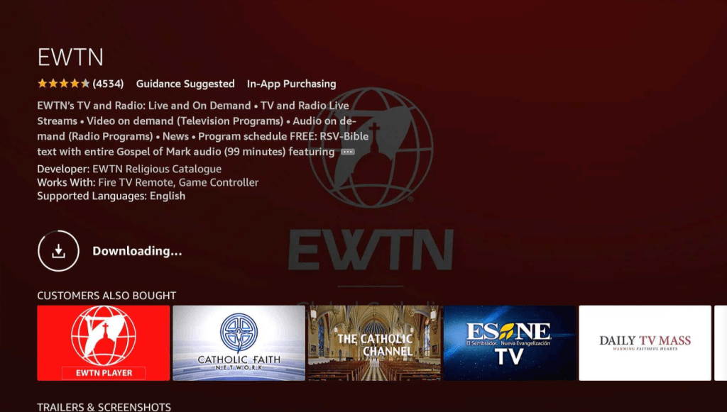 Install EWTN on Firestick