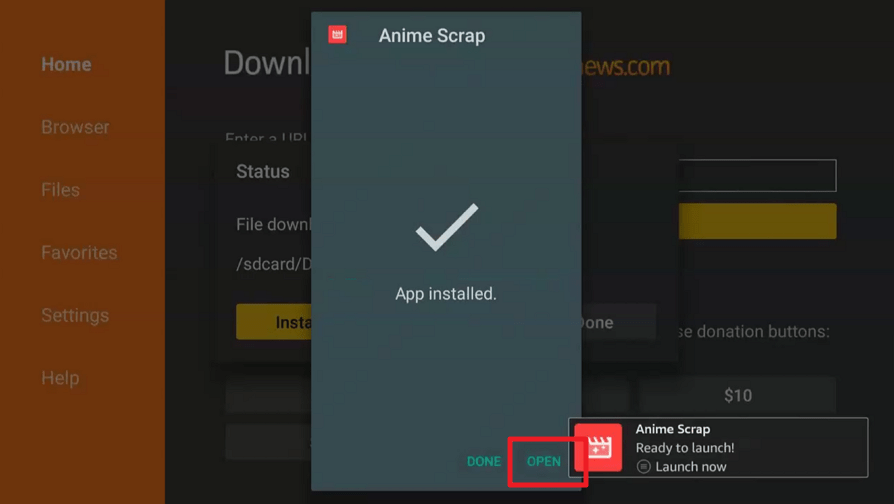Install AnimeScrap on Firestick