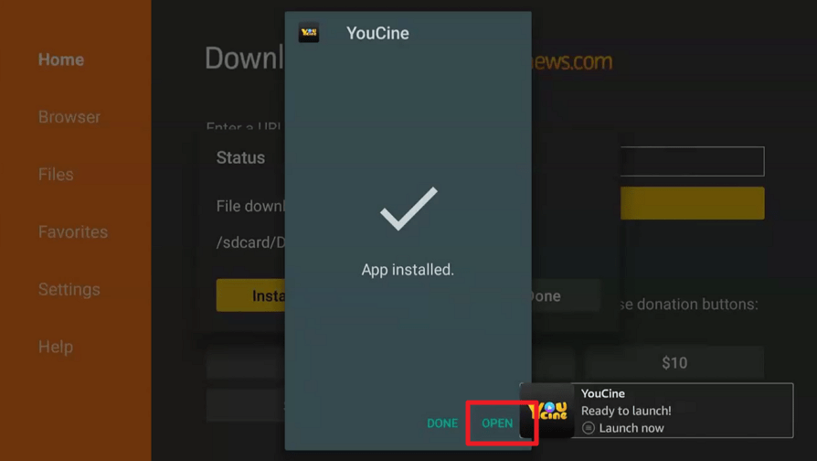 Install YouCine on Firestick