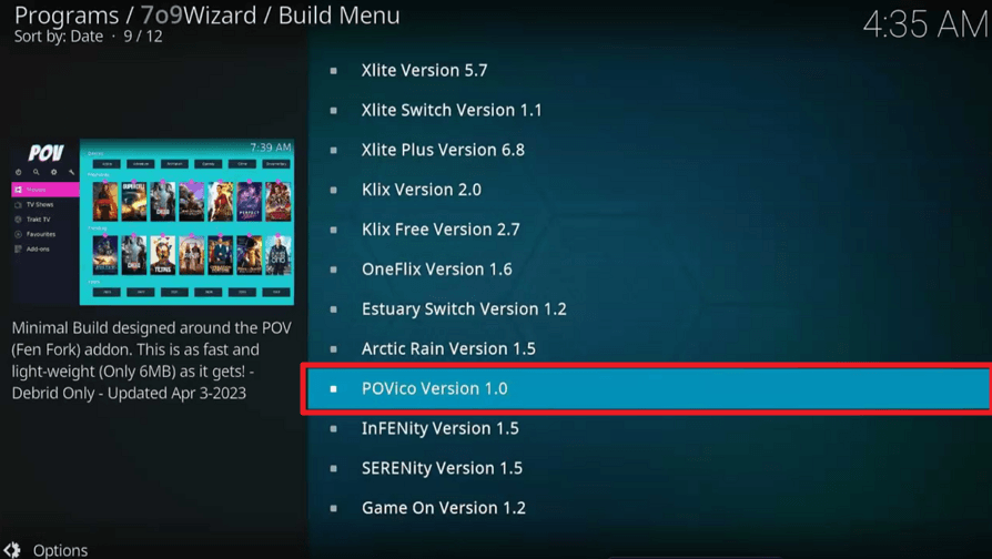 POVico Kodi Build on Firestick
