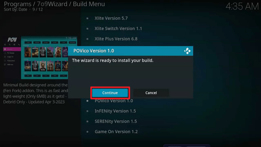 POVico Kodi Build on Firestick