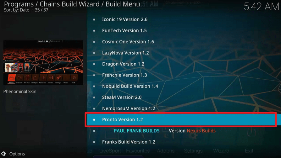 Pronto Kodi Build on Firestick
