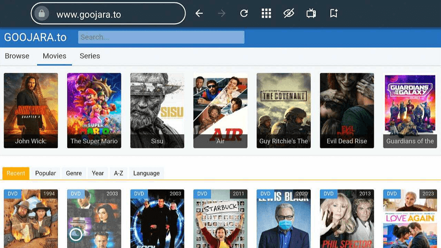 Access Goojara on Firestick/Android TV