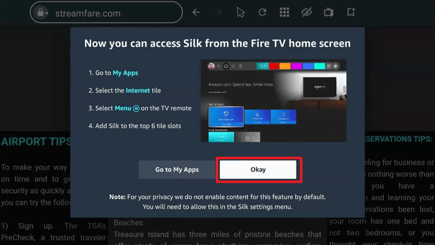 Access Streamfare on Firestick/Android TV