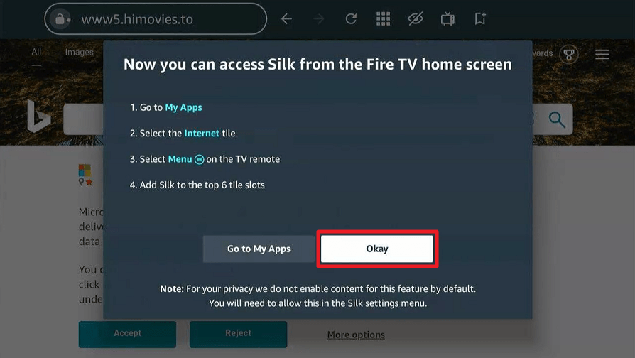 Access HiMovies on Firestick/Android TV