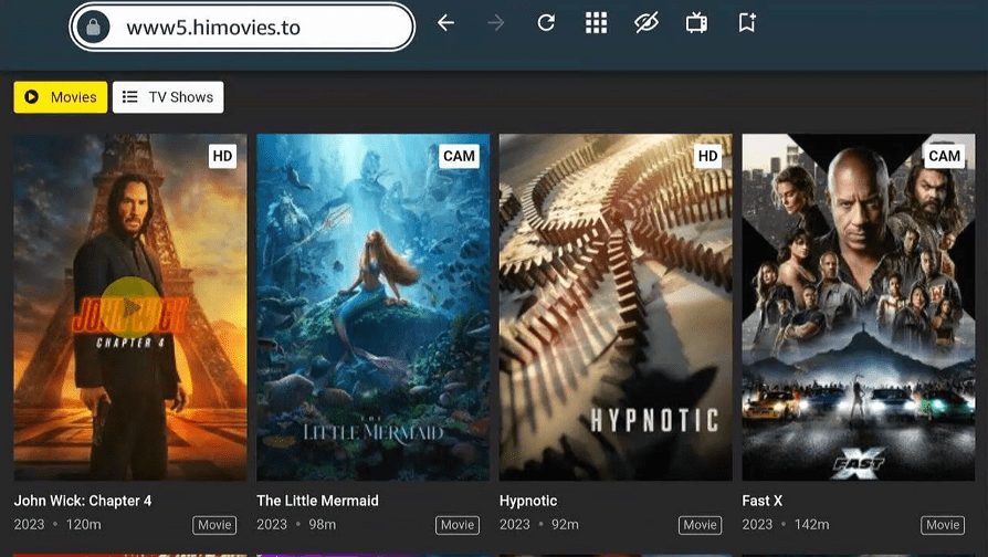 Access HiMovies on Firestick/Android TV