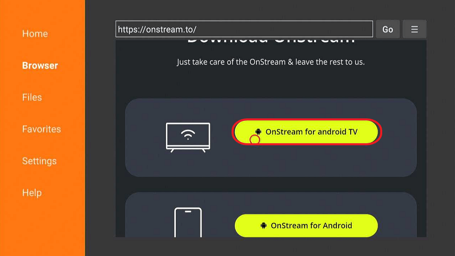 Install OnStream on Firestick