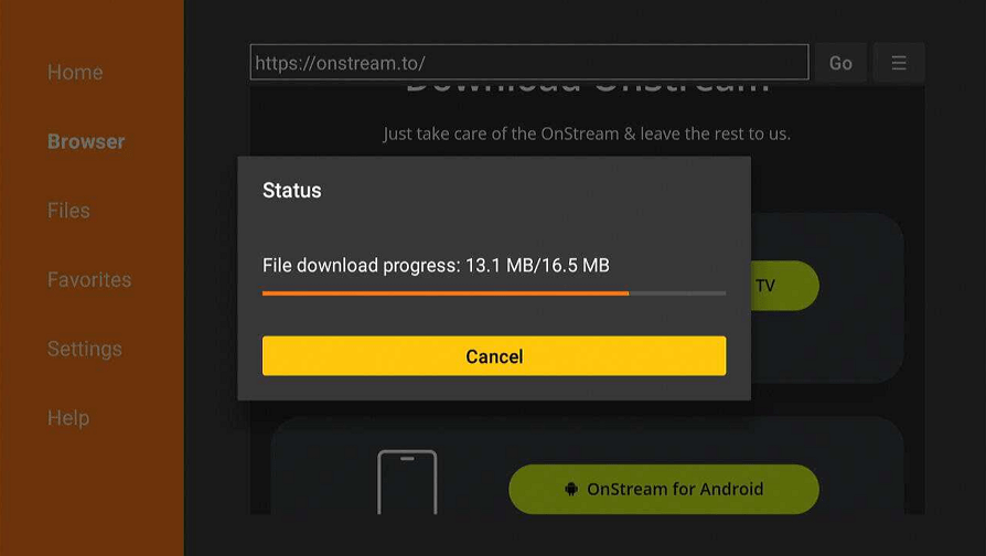 Install OnStream on Firestick