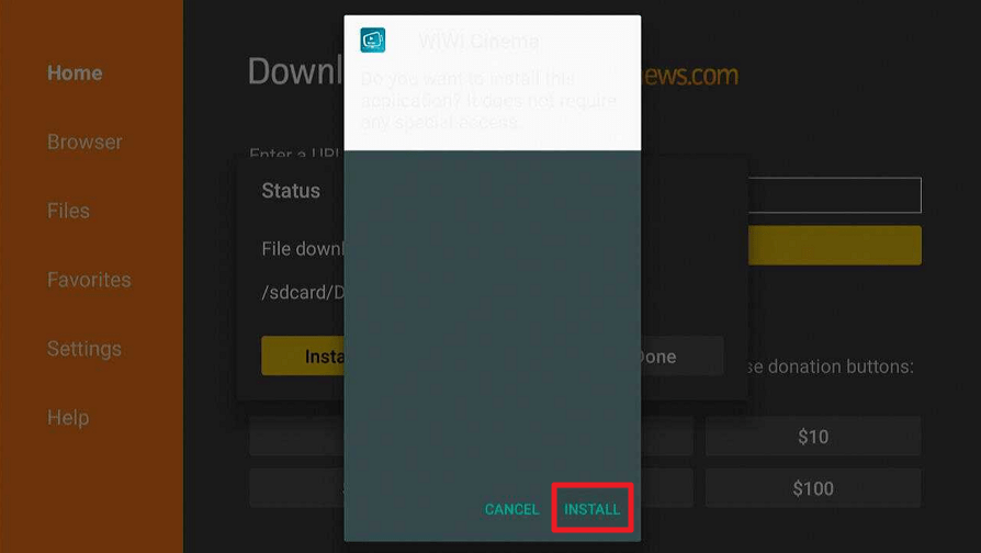 Install WiWi Cinema on Firestick