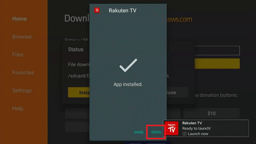 Install Rakuten TV on Firestick