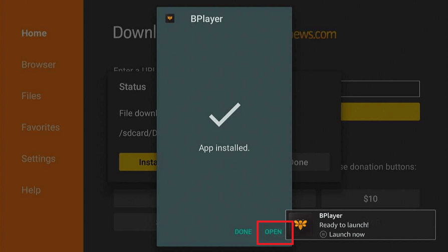 Install BPlayer on Firestick