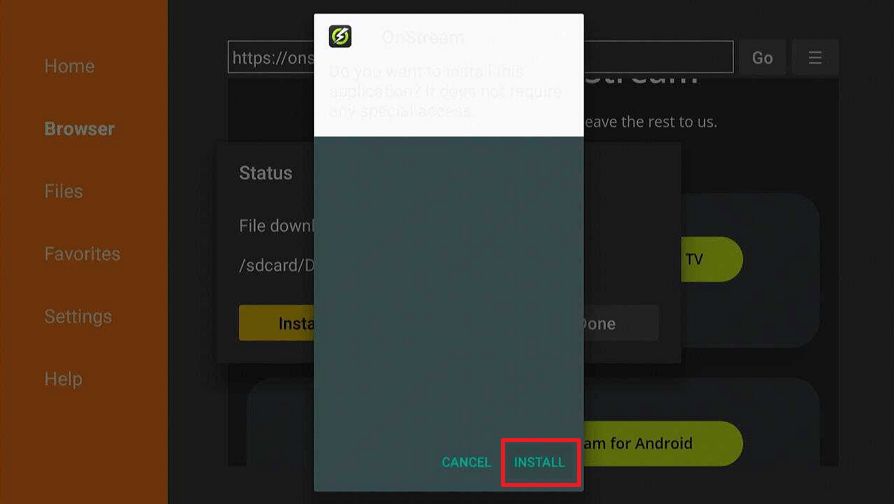 Install OnStream on Firestick