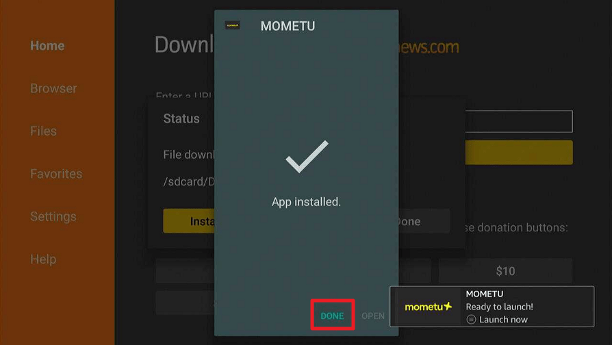 Install Mometu on Firestick