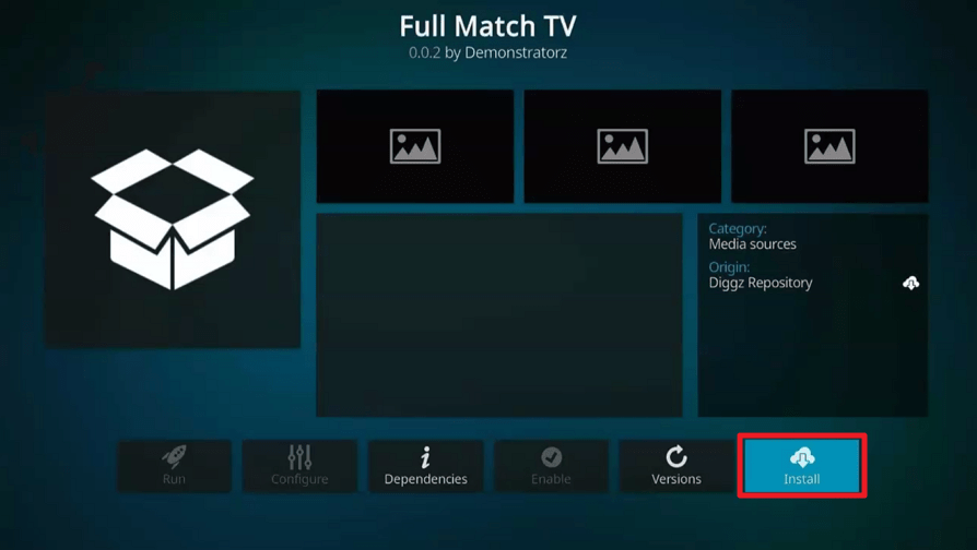 Full Match TV Kodi Addon