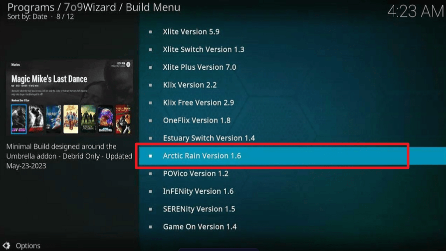 Arctic Rain Kodi Build
