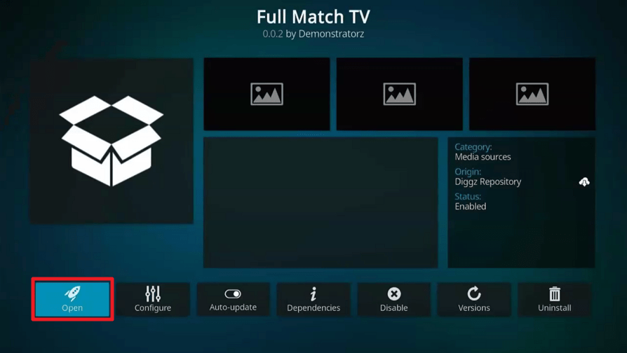 Full Match TV Kodi Addon