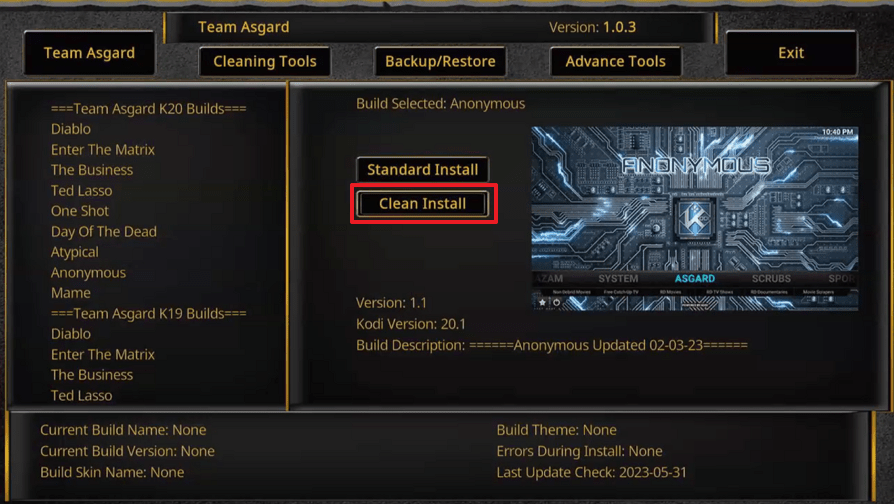 Anonymous Kodi Build on Firestick