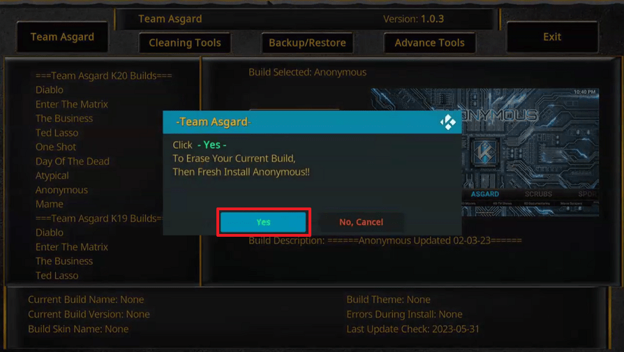 Anonymous Kodi Build on Firestick