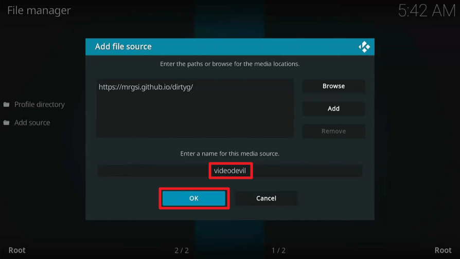 Video Devil Add-on on Firestick