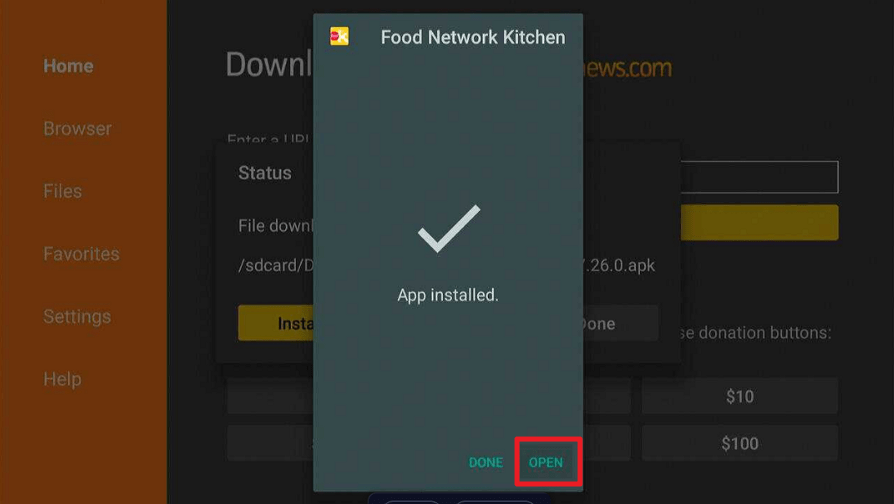 Install Food Network Kitchen on Firestick