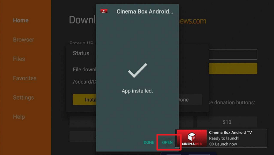 Install Cinema Box on Firestick