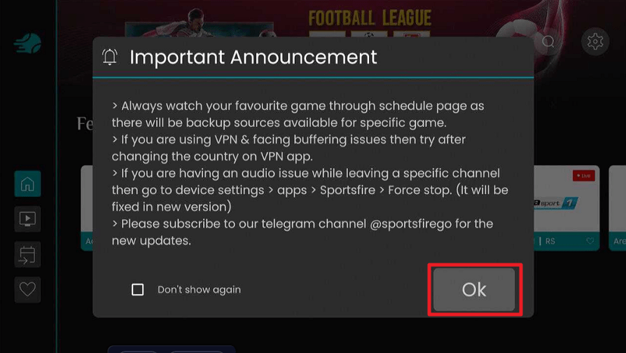 Install Sports Fire on Firestick