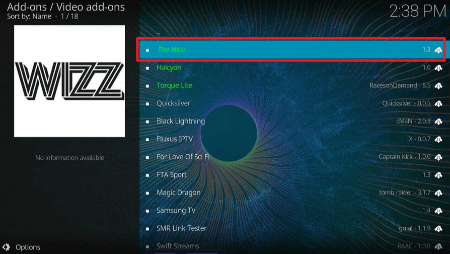Install Wizz Kodi Addon on Firestick