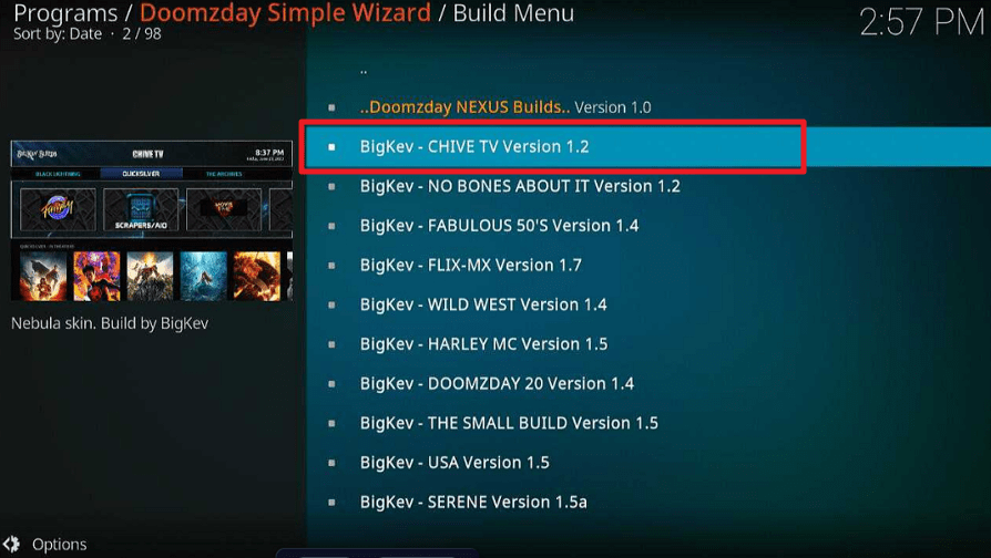 Chive TV Kodi Build