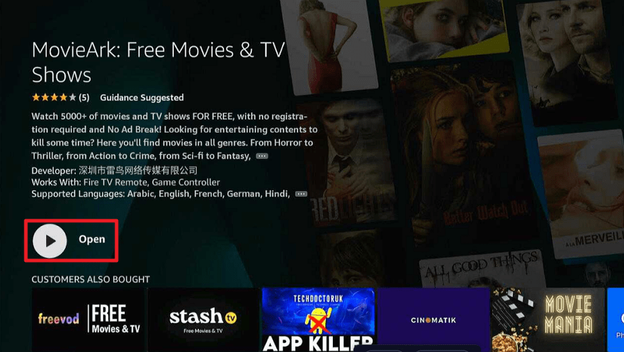 Install MovieArk on Firestick