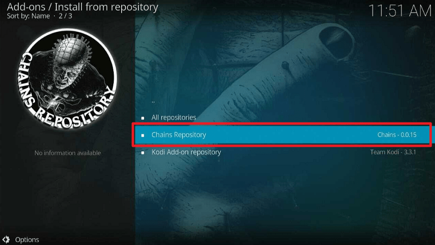 Chains TV Kodi Addon