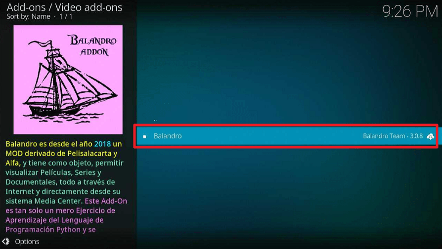 Balandro Kodi Addon