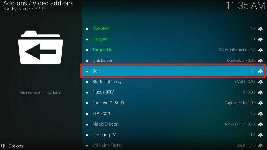 Bolt Kodi Addon