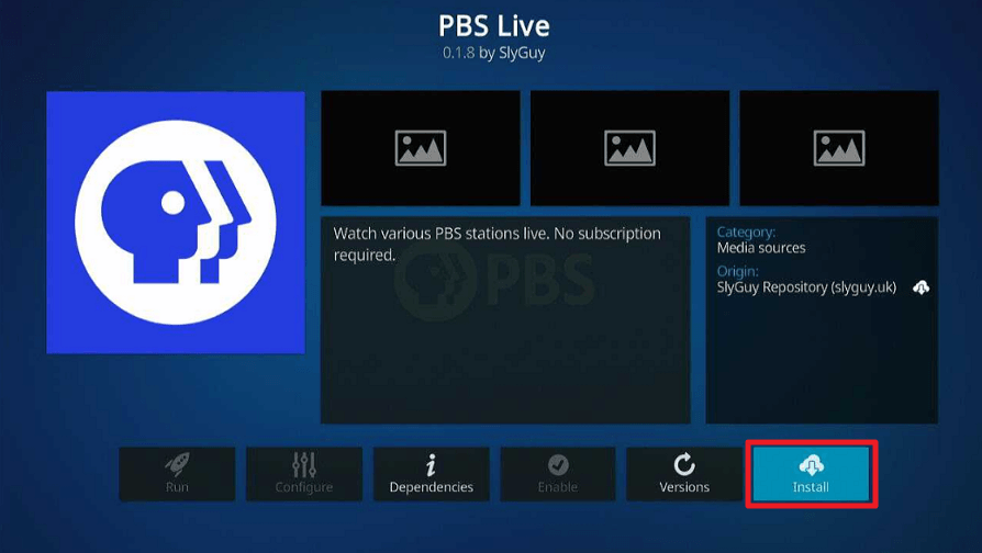 PBS Live Kodi Addon