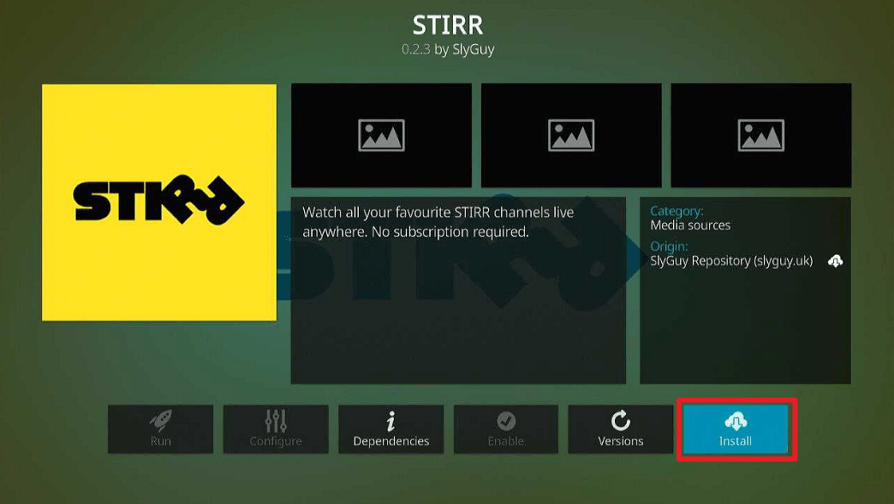 STIRR Kodi Addon