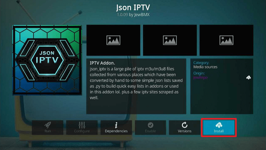 Json IPTV Kodi Addon