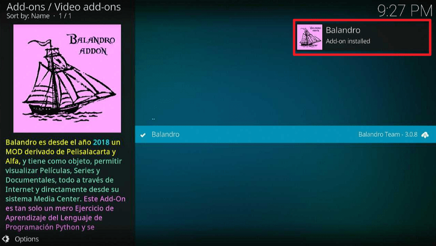 Balandro Kodi Addon
