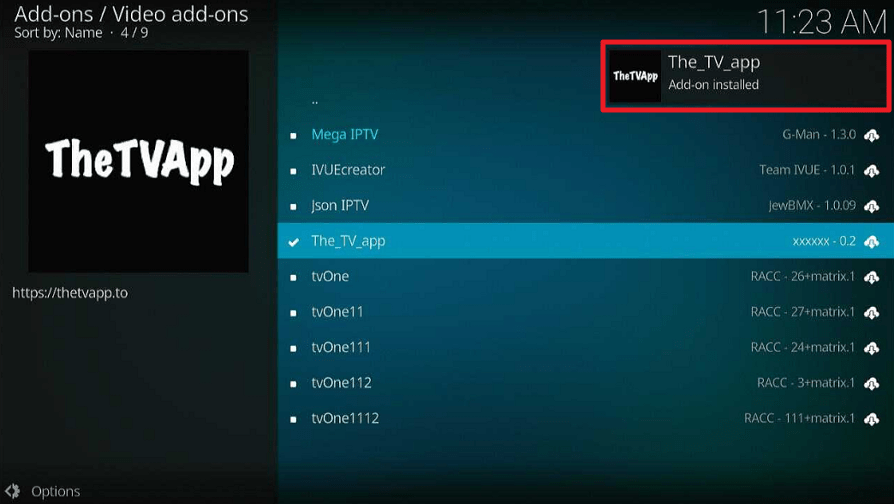TheTVApp Kodi Addon