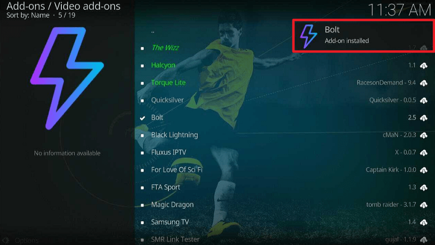 Bolt Kodi Addon