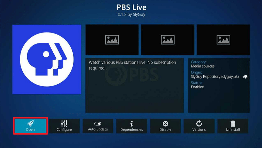 PBS Live Kodi Addon
