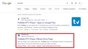 fake TiviMate IPTV website