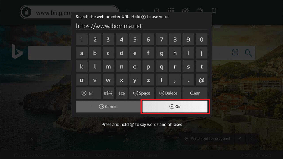 Stream iBomma Website on FireStick