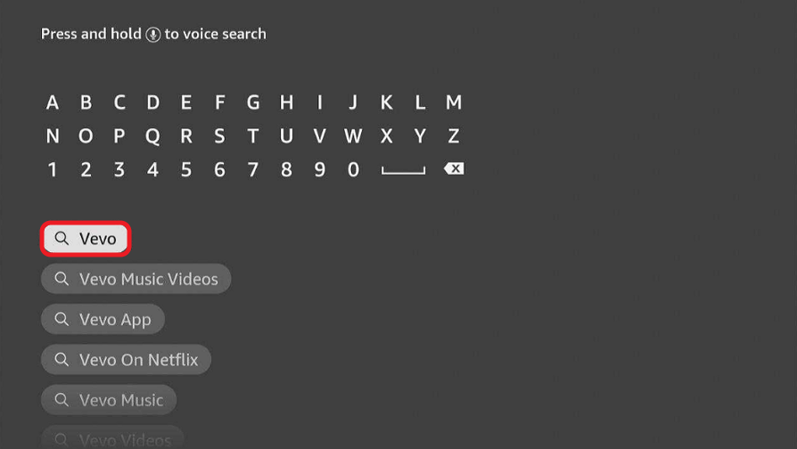 Install VEVO on Firestick