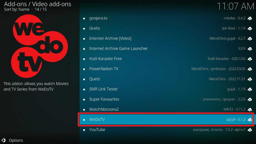 WeDoTV Kodi Addon