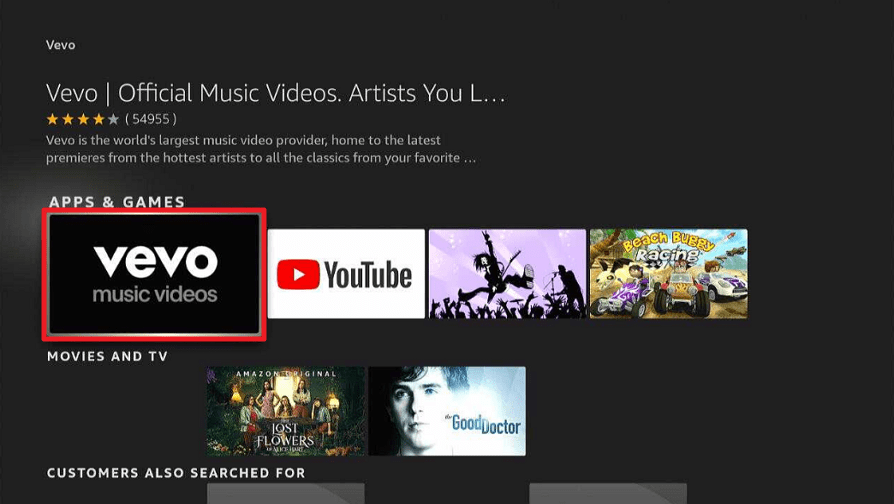 Install VEVO on Firestick