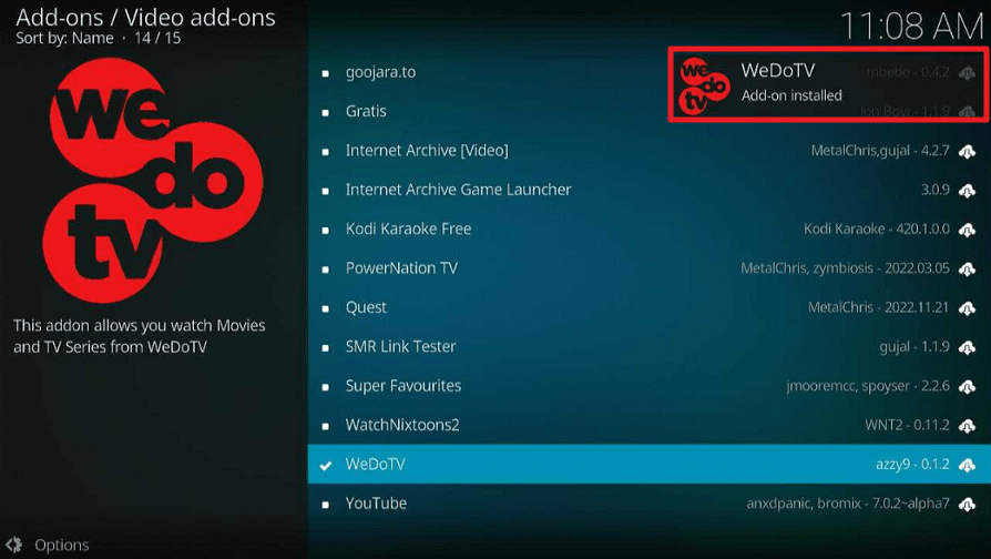 WeDoTV Kodi Addon