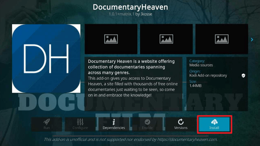 DocumentaryHeaven Kodi Addon
